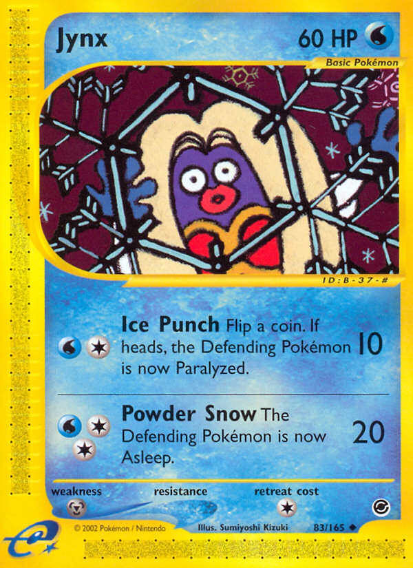 Jynx 83 Uncommon card from Expedition Base Set
