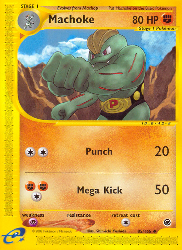 Machoke 85 Uncommon card from Expedition Base Set