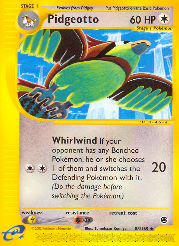 Pidgeotto 88/165 Uncommon card from Expedition Base Set