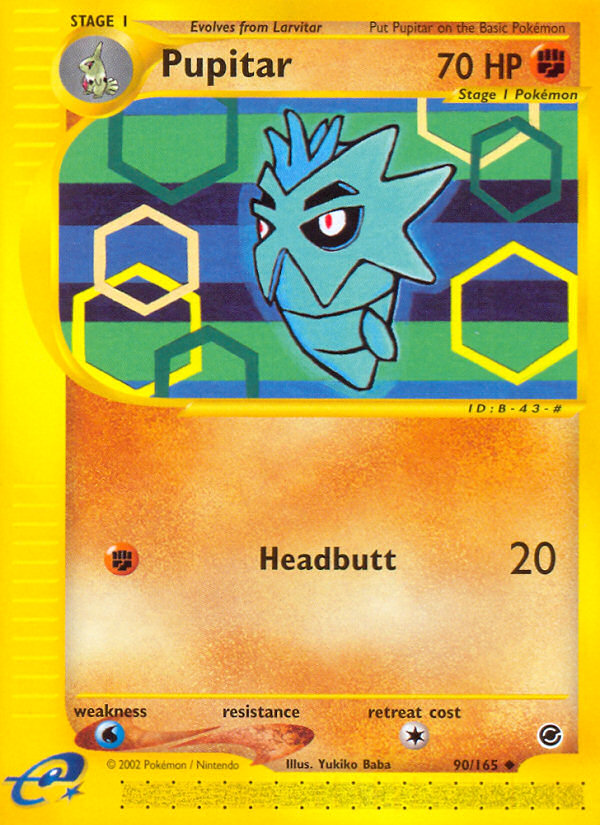 Pupitar 90 Uncommon card from Expedition Base Set