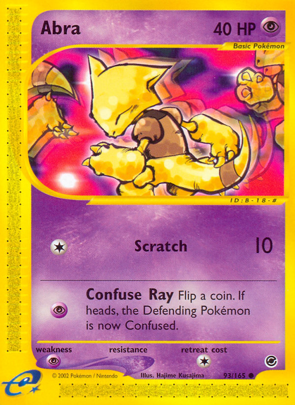 Abra 93 Common card from Expedition Base Set