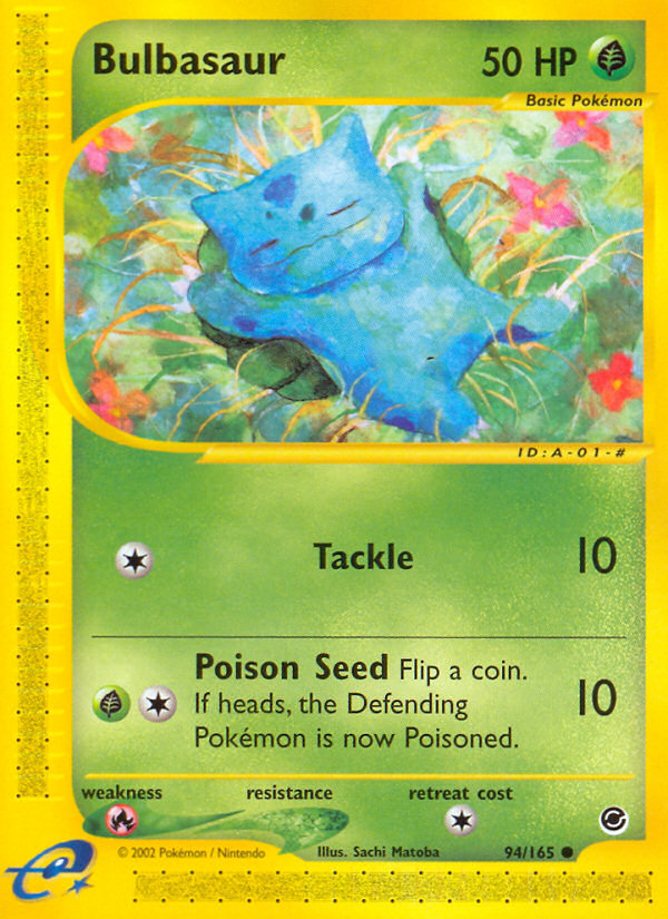 Bulbasaur 94/165 Common card from Expedition Base Set