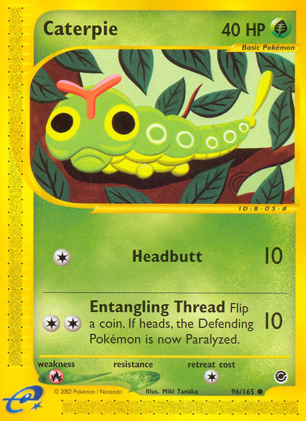 Caterpie 96 Common card from Expedition Base Set