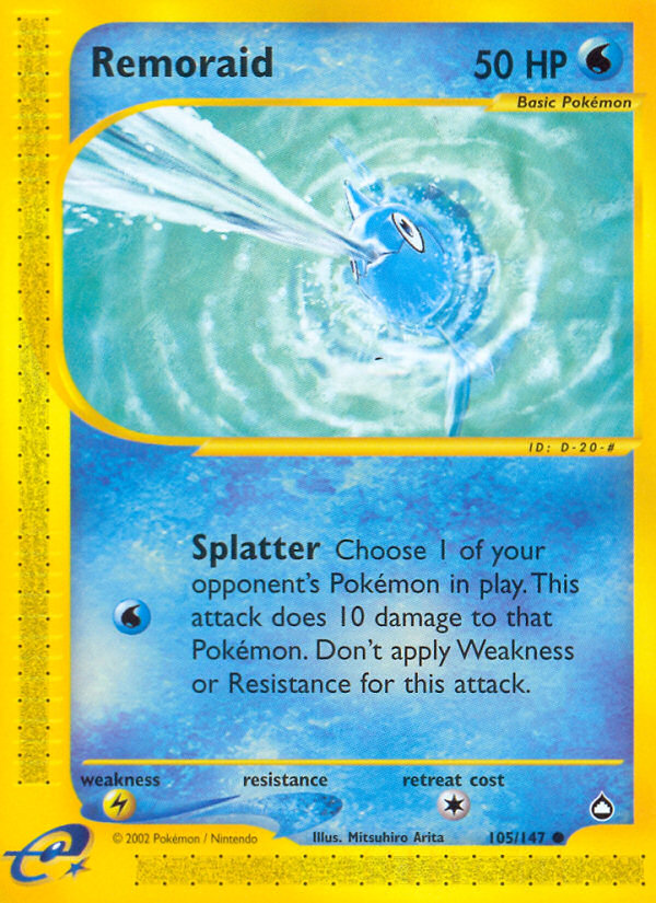 Remoraid 105 Common card from Aquapolis
