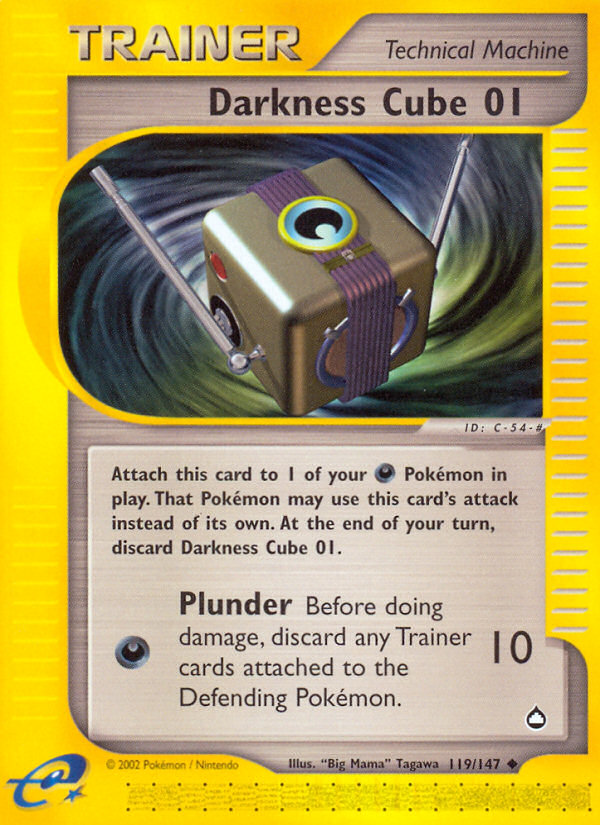 Darkness Cube 01 119/147 Uncommon card from Aquapolis