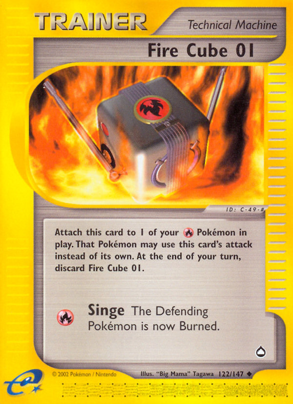 Fire Cube 01 122 Uncommon card from Aquapolis