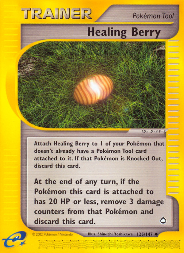 Healing Berry 125 Uncommon card from Aquapolis