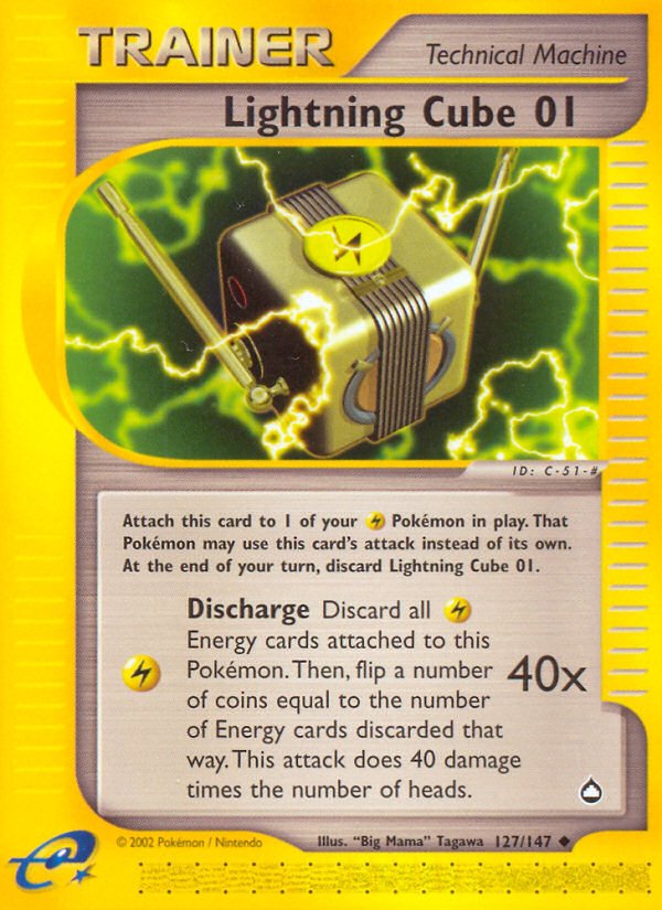 Lightning Cube 01 127 Uncommon card from Aquapolis
