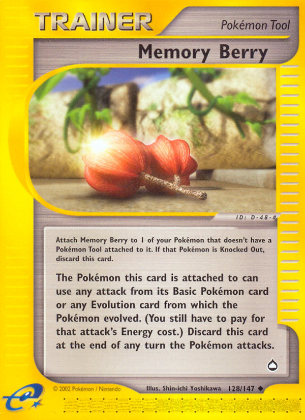 Memory Berry 128 Uncommon card from Aquapolis