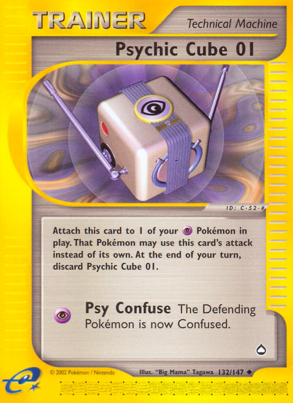 Psychic Cube 01 132 Uncommon card from Aquapolis