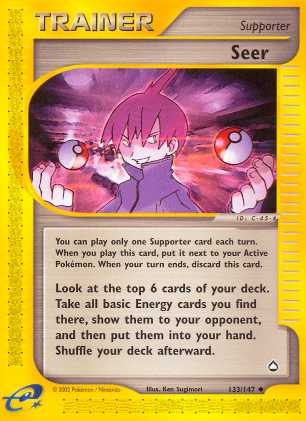 Seer 133 Uncommon card from Aquapolis