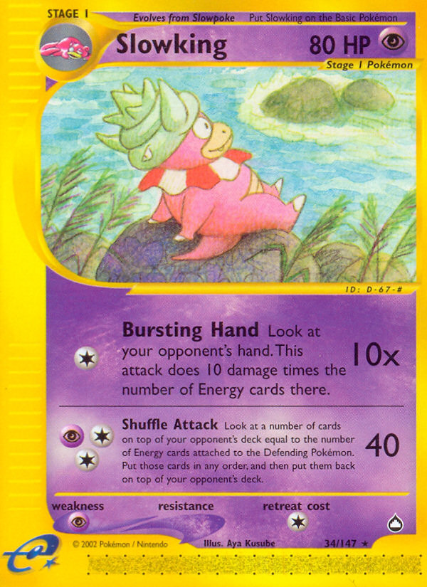 Slowking 34/147 Rare card from Aquapolis