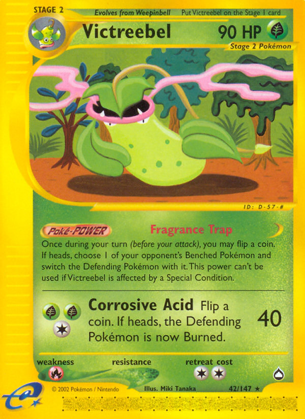 Victreebel 42/147 Rare card from Aquapolis