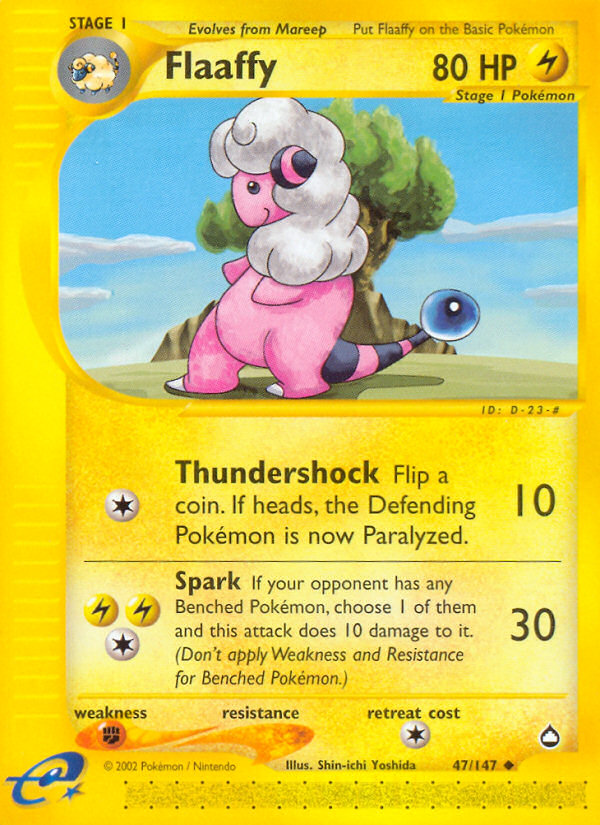 Flaaffy 47 Uncommon card from Aquapolis