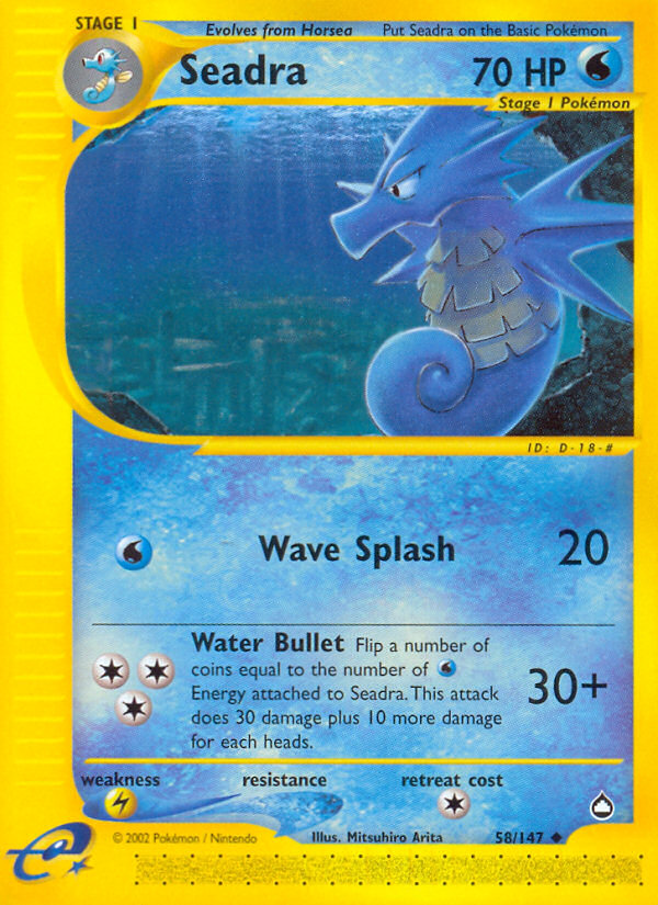 Seadra 58 Uncommon card from Aquapolis