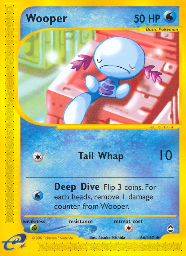 Wooper 66 Uncommon card from Aquapolis