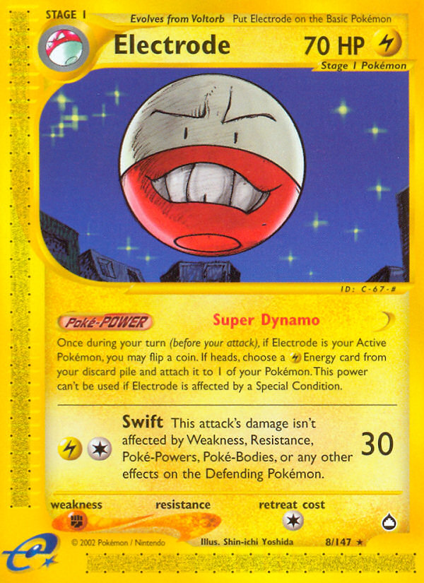 Electrode 8 Rare card from Aquapolis
