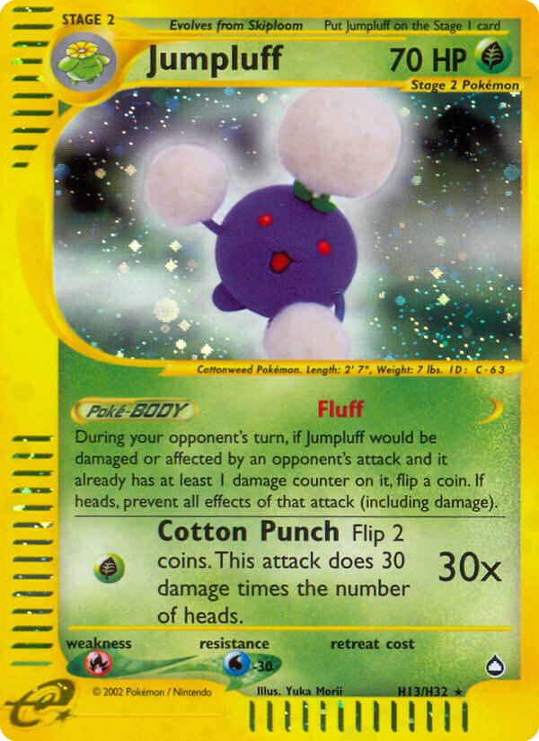 Jumpluff H13 Rare Holo card from Aquapolis
