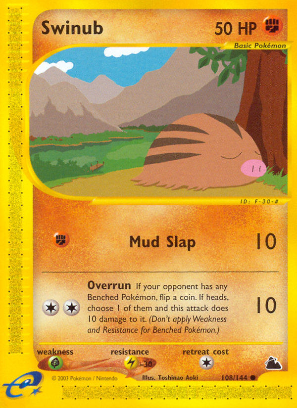 Swinub 108 Common card from Skyridge