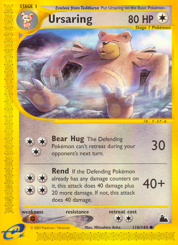 Ursaring 110 Common card from Skyridge