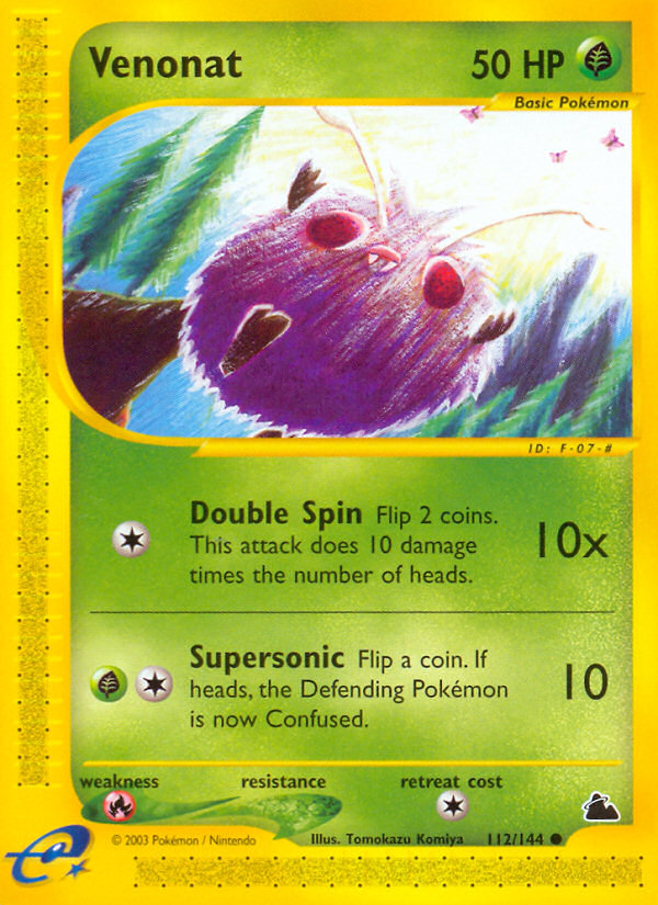 Venonat 112 Common card from Skyridge