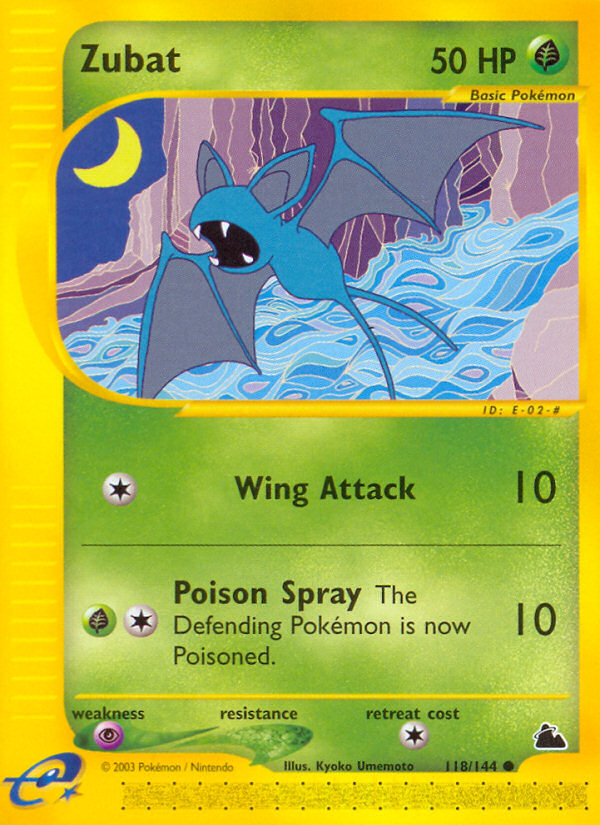 Zubat 118/144 Common card from Skyridge