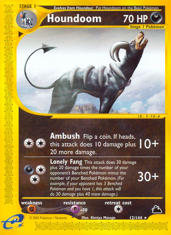 Houndoom 12 Rare card from Skyridge
