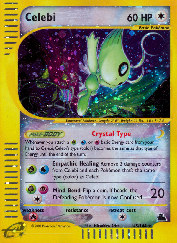 Celebi 145 Rare Secret card from Skyridge