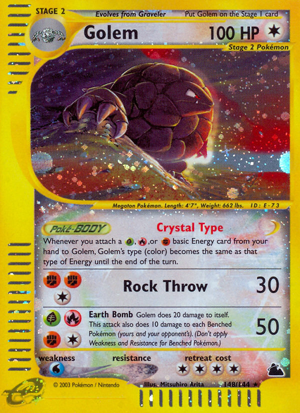 Golem 148 Rare Secret card from Skyridge