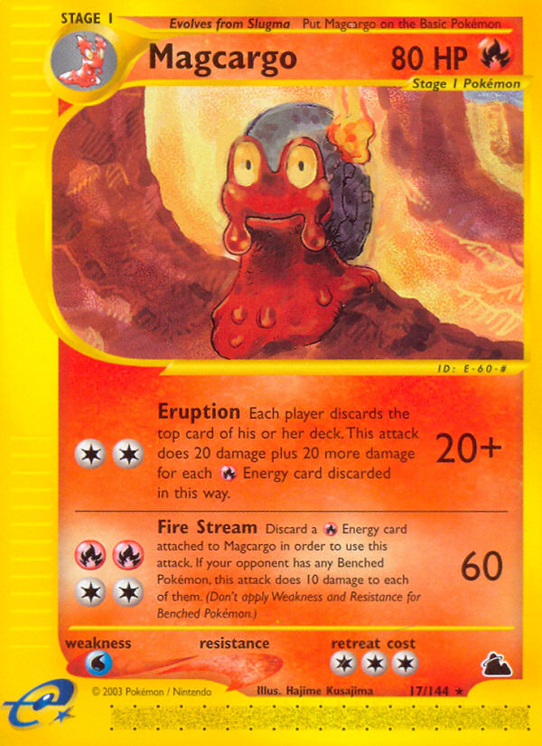 Magcargo 17/144 Rare card from Skyridge