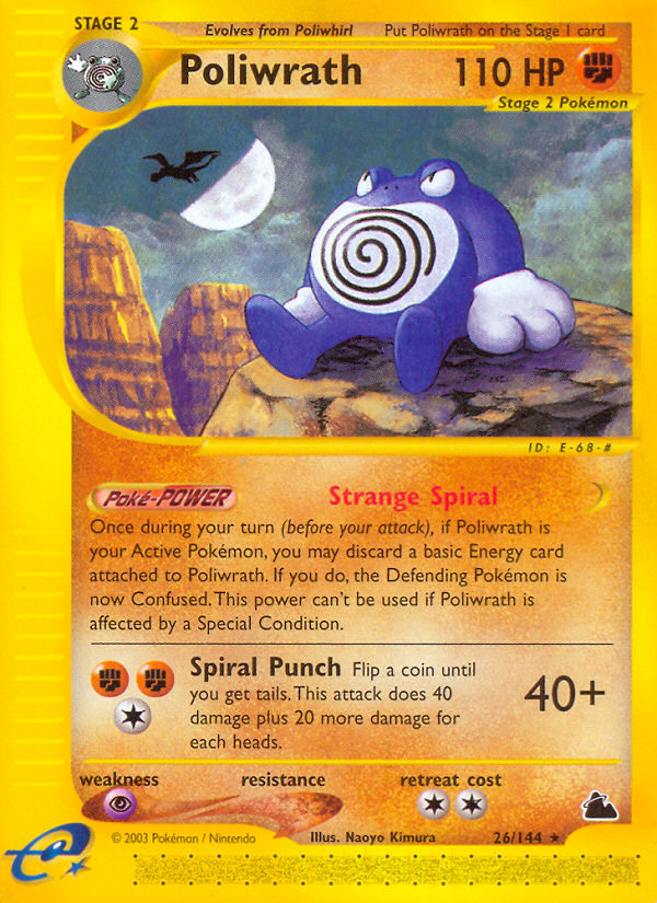 Poliwrath 26 Rare card from Skyridge