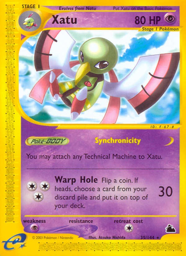 Xatu 35 Rare card from Skyridge