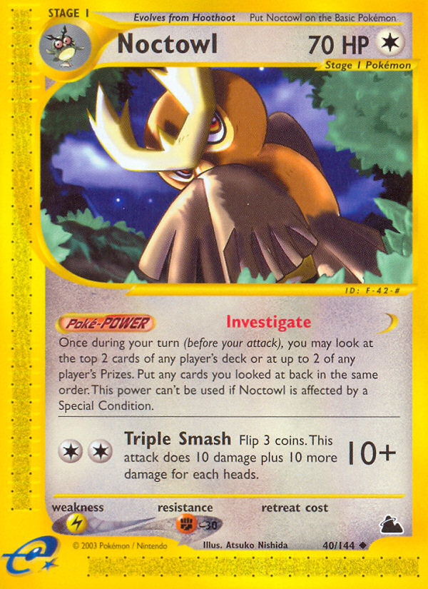 Noctowl 40 Uncommon card from Skyridge