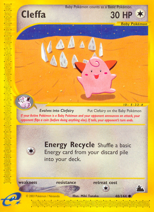 Cleffa 48/144 Common card from Skyridge
