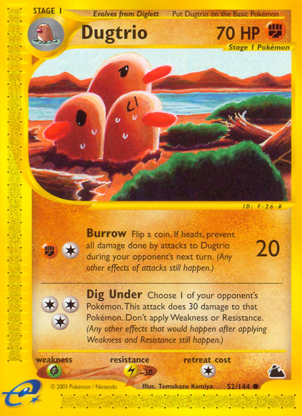 Dugtrio 52 Common card from Skyridge