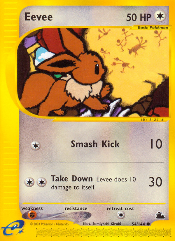 Eevee 54 Common card from Skyridge