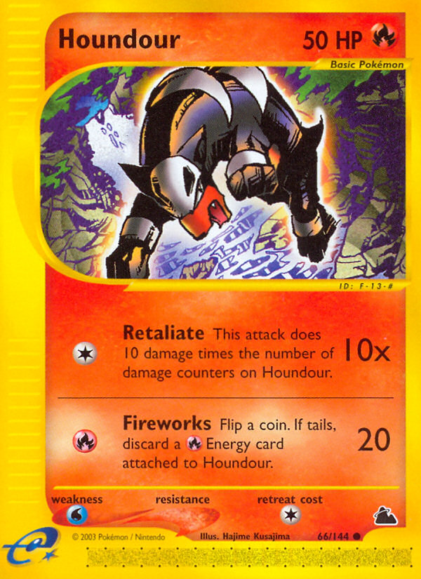 Houndour 66 Common card from Skyridge