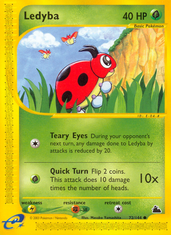 Ledyba 72 Common card from Skyridge