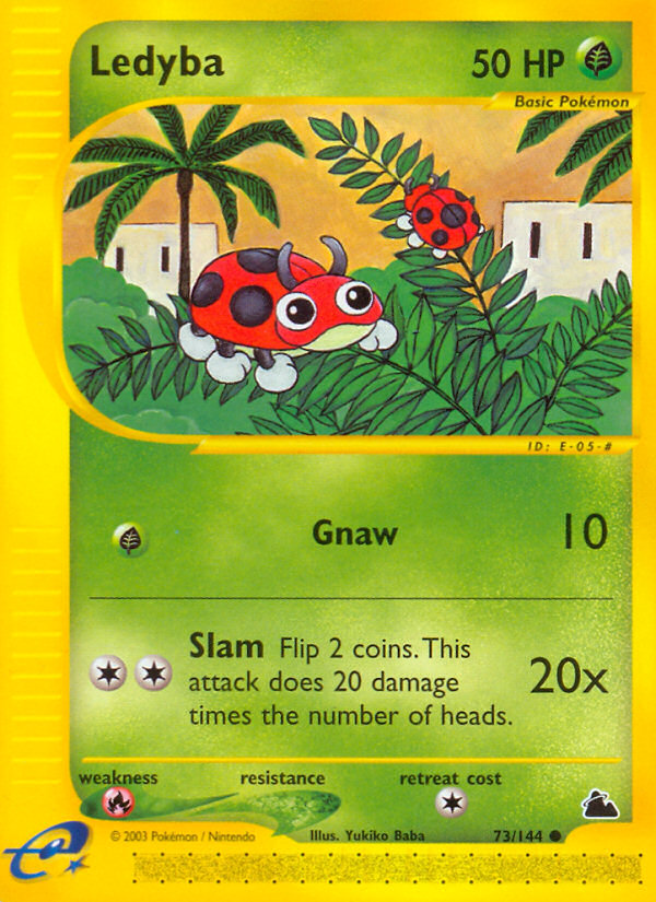 Ledyba 73 Common card from Skyridge