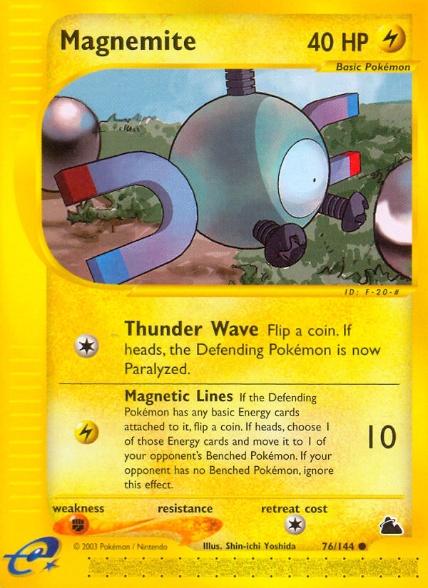 Magnemite 76 Common card from Skyridge
