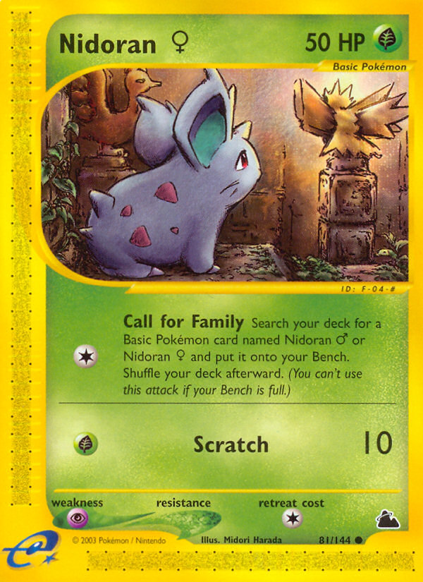 Nidoran ♀ 81 Common card from Skyridge