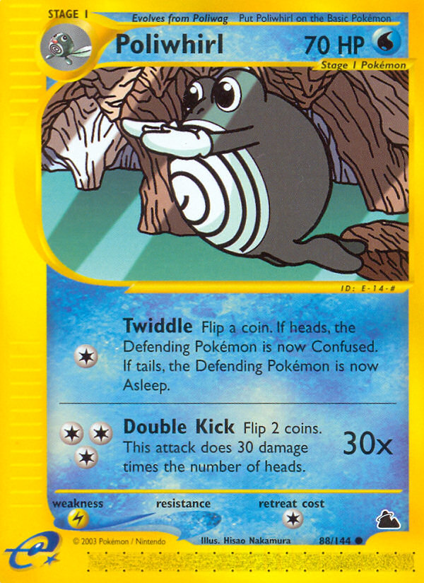 Poliwhirl 88 Common card from Skyridge