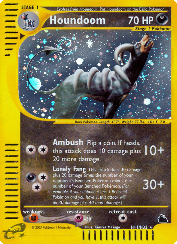 Houndoom H11 Rare Holo card from Skyridge