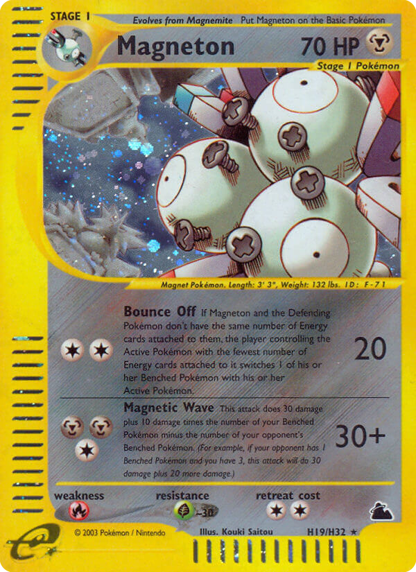 Magneton H19 Rare Holo card from Skyridge
