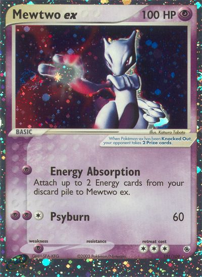 Mewtwo ex 101 Rare Holo EX card from Ruby & Sapphire