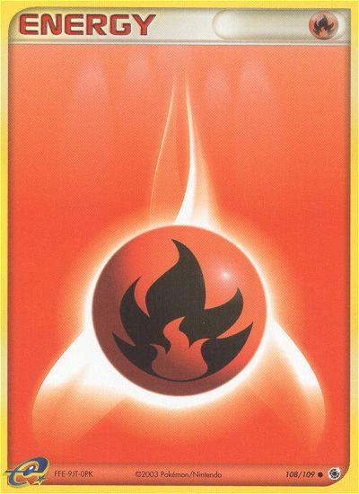 Fire Energy 108/109 Common card from Ruby & Sapphire