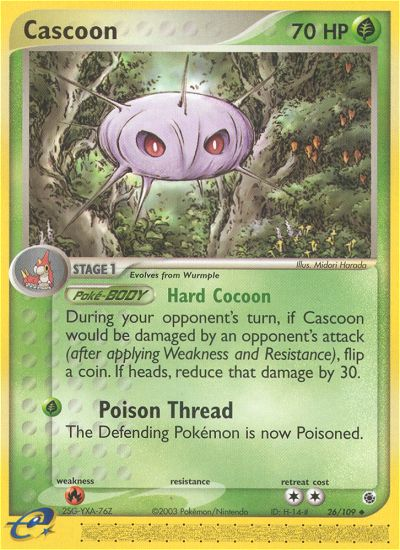 Cascoon 26 Uncommon card from Ruby & Sapphire