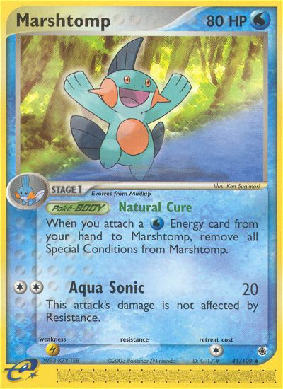Marshtomp 41 Uncommon card from Ruby & Sapphire