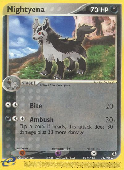 Mightyena 42 Uncommon card from Ruby & Sapphire
