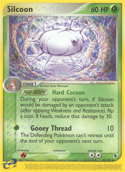 Silcoon 43 Uncommon card from Ruby & Sapphire